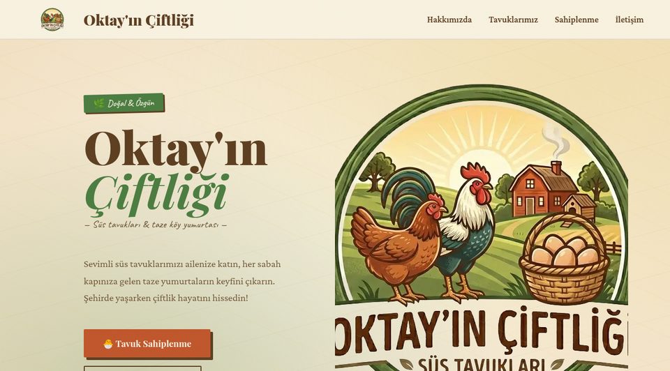 Oktay'ın Çiftliği ana sayfa ekran görüntüsü